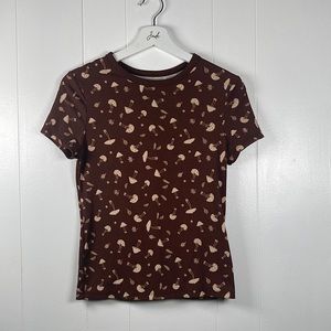 Mushroom Print Tee Shirt